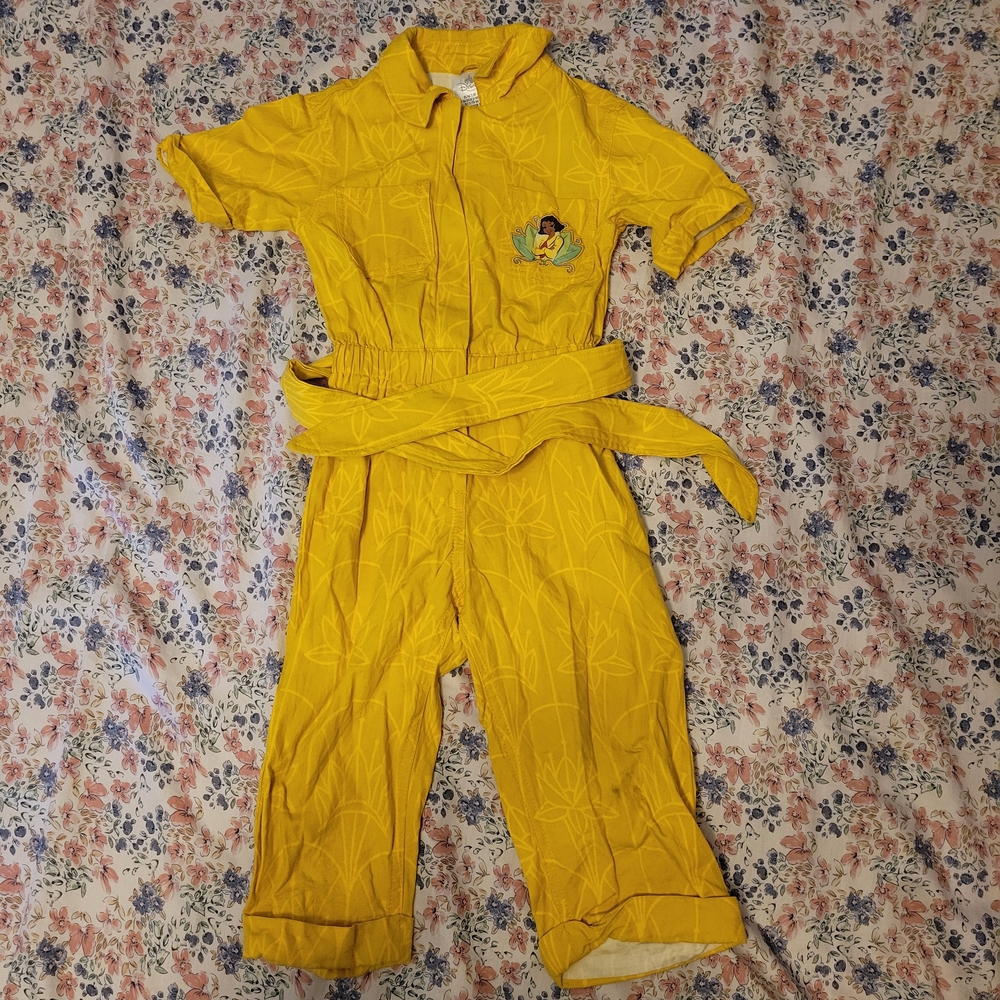 Disney Parks Princess Tiana Yellow Toddler Jumpsuit Size 3T